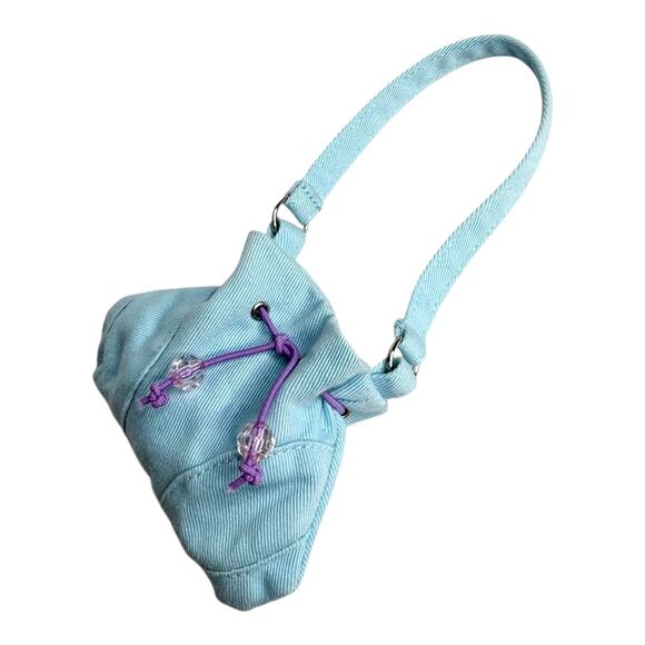 American Girl Doll Purse I Like Your Style Accessory Blue Shoulder Bag Beads Vtg - Picture 4 of 5